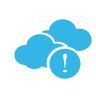 cloud,multi,warning icon