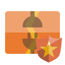 disconnect,vertical,shield icon