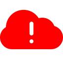 cloud, warning svg vector icon