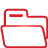 basic, folder, red icon