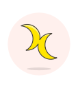 bisexual, moon, sign svg vector icon