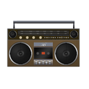 boombox, brown icon