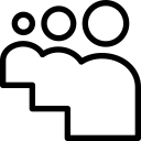 art-sharing, communication, creative, entertaintment, grid, music, musicians, myspace, pop, pop-culture, shape, social-media, social-network, user, users svg vector icon