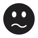 confused, emoji, emotion, smiley svg vector icon