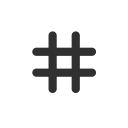 hashtag, number sign, tag, twitter svg vector icon