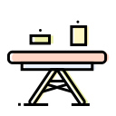 decoration, furniture, interior, pictures, table svg vector icon