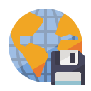 world,diskette icon