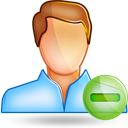 user,male,minus icon