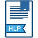 extension, file, hlp, name svg vector icon