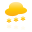 snow, weather, yellow icon