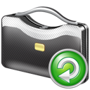 briefcase, reload icon