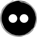 flickr, logo, media, social svg vector icon