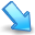 arrow, down, right icon