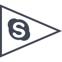 flag, media, skype, social svg vector icon