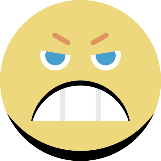Angry svg vector icon