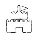 castle, flag, home, house, old, temple svg vector icon