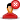 delete, male, red, user icon