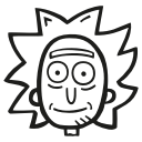 fan art, rick, rick and morty, scifi svg vector icon