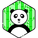 bear, face, panda, smile svg vector icon