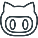 github, logo, media, social svg vector icon