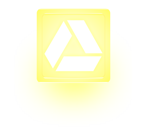 google,drive,light,yellow,glow icon