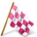 chequeredflag, mapmarker, pink, right icon