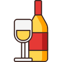 christmas, wine, wine bottle, wine glass svg vector icon