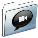 ichat,folder,graphite,smooth icon