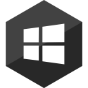 gloss, hexagon, media, social, store, window svg vector icon