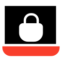 computer, laptop, locked, security svg vector icon