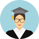 graduate, graduate cap, student svg vector icon