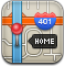 directions, gps, home, map icon