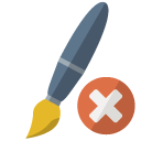brush,close icon