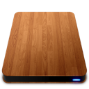 wooden,slick,external,drive icon