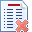 list,delete,del,remove,listing icon