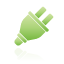 green, plug icon