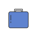 briefcase, facebook, suitcase, work svg vector icon