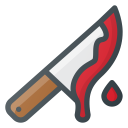 bloody, horror, kill, knife svg vector icon