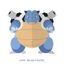 blastoise, kanto, pokemon, water svg vector icon