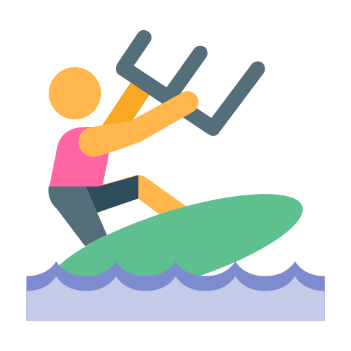 Kitesurfing svg vector icon