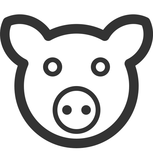 Pig svg vector icon