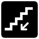down, stairs svg vector icon