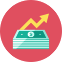 increase, money svg vector icon