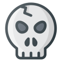 broken, scare, skull svg vector icon