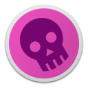 skull,magenta icon