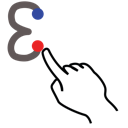 epsilon, gestureworks, greek, stroke icon