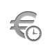 currency,sign,euro,clock icon