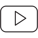 media, network, social, youtube svg vector icon