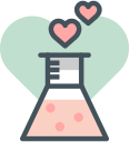 flask, hearts, love, romance, valentines svg vector icon