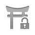 shinto,temple,lock,open icon